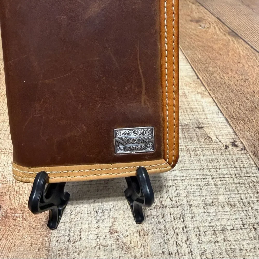 Nocona leather men’s trifold wallet brown / tan